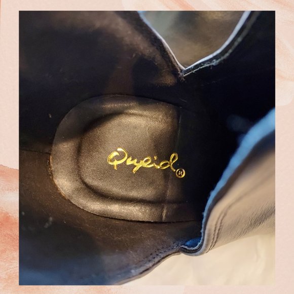 Qupid Black Slip-On Cut-Out Block Heel Ankle Bootie - Picture 5 of 5